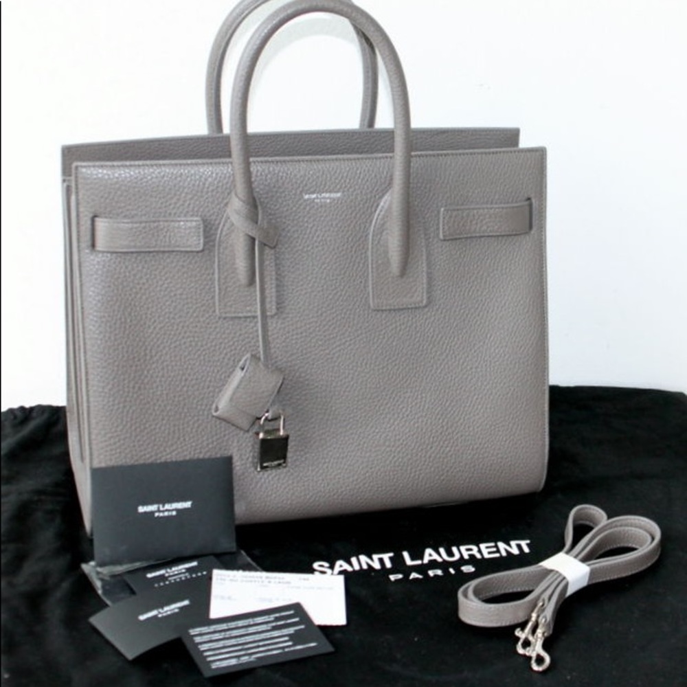 🥂SAINT LAURENT 🤩 grey Sac de Jour💥🔥